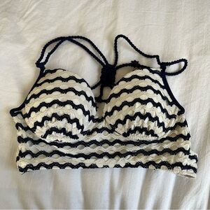 Sperry Blue and White Striped Bikini Top Size XS